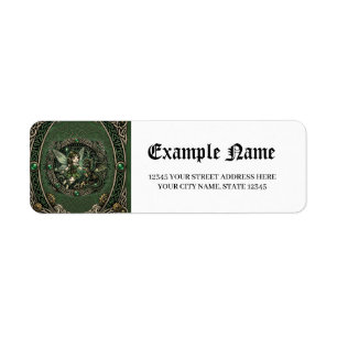 Celtic Emerald Fairy & Dragon – Enchanted Fantasy. Label