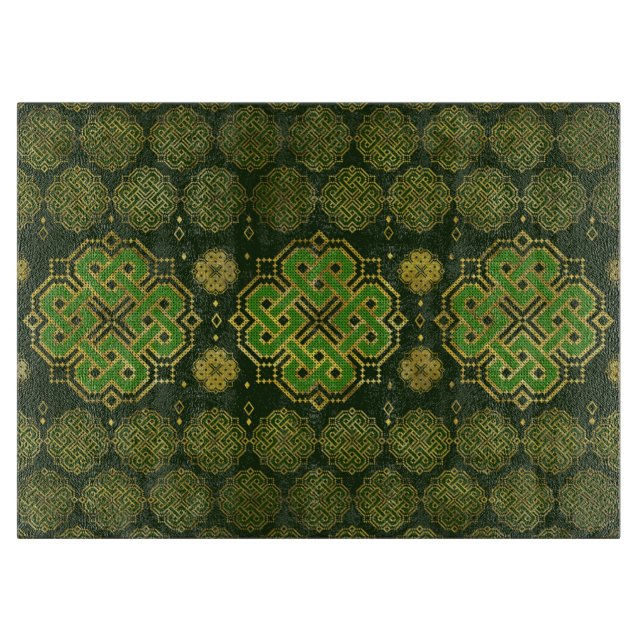 Celtic Endless Knot - Shamrock Four-leaf clover Cutting Board (Front)