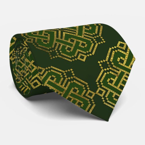 Celtic Endless Knot _ Shamrock Four_leaf clover Neck Tie