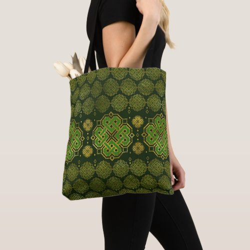 Celtic Endless Knot _ Shamrock Four_leaf clover Tote Bag