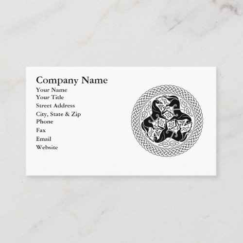 Celtic Epona Knot with Horses Business Card