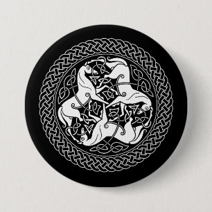 Celtic Epona Knot with Horses Button