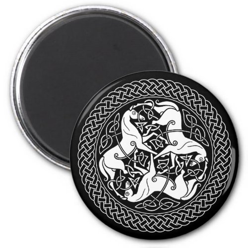 Celtic Epona Knot with Horses Magnet
