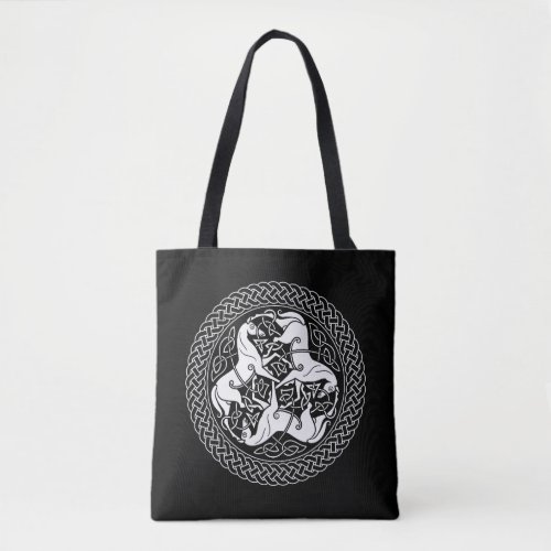 Celtic Epona Knot with Horses Tote Bag