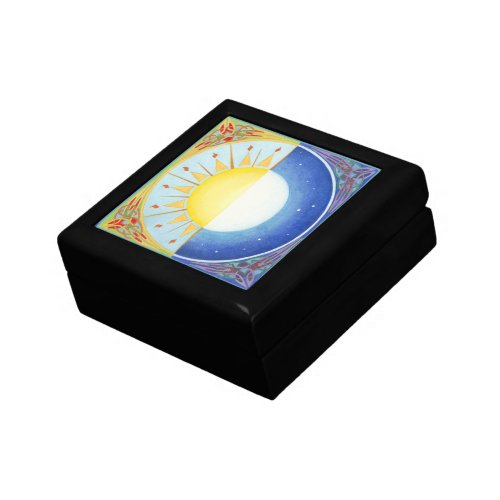 Celtic Equinox Sun and Moon Keepsake Box