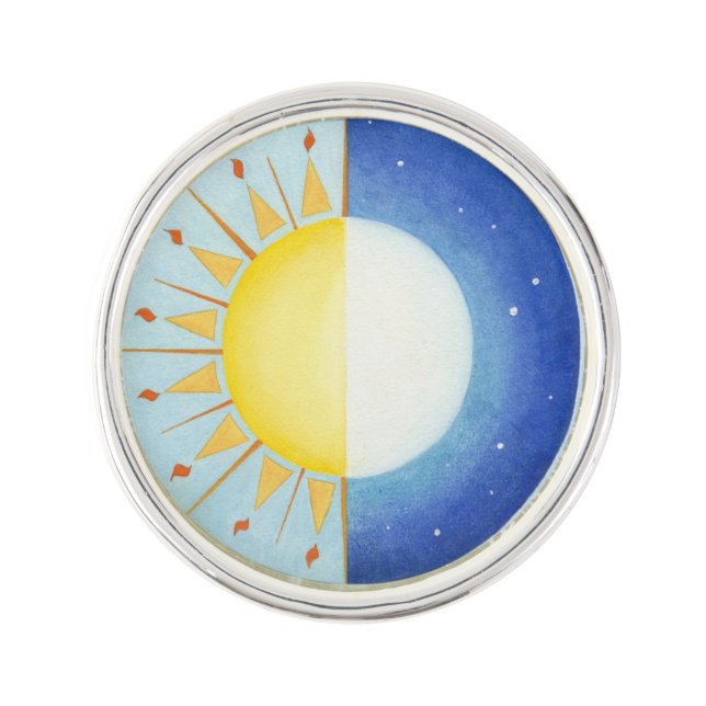 Celtic Equinox Sun and Moon Pin (Front)
