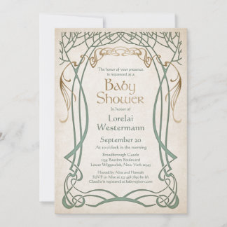 Celtic Fantasy Baby Shower Invitation
