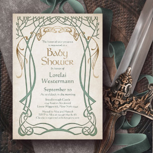 Celtic Fantasy Baby Shower Invitation