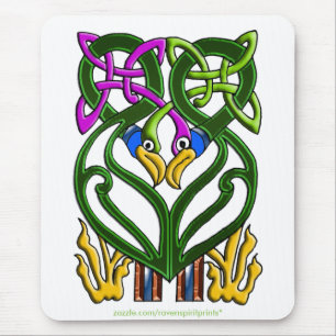 CELTIC FANTASY BIRD Design Mouse Pad