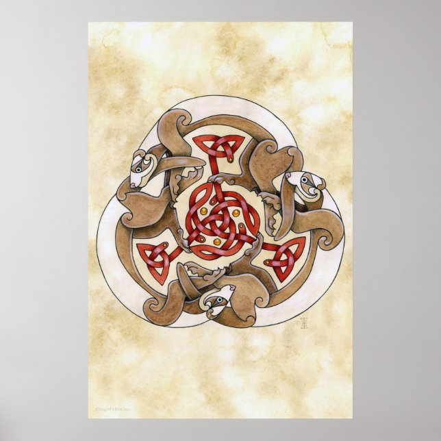 Celtic Ferret Triskel Poster (Front)