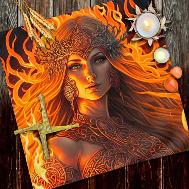  Celtic Fire Goddess Brighid Imbolc Altar Cloth Bandana (Creator Uploaded)