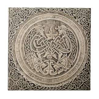 CELTIC FLAME -VINTAGE CELTIC DESIGN CERAMIC TILE