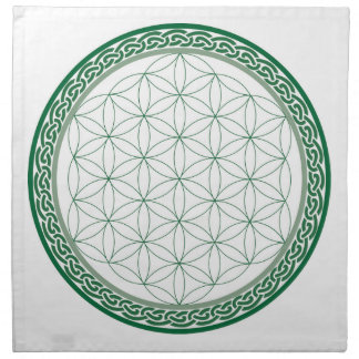 Celtic Flower of Life Abundance Crystal Grid Napkin