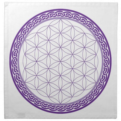 Celtic Flower of Life grid for Psychic Work Napkin