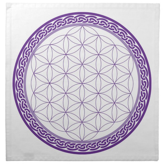 Celtic Flower of Life grid for Psychic Work Napkin (Front)