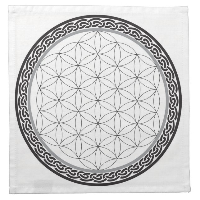 Celtic Flower of Life Grid Napkin (Front)
