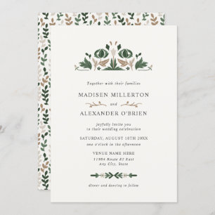 Celtic Folk Art Wedding Invitation