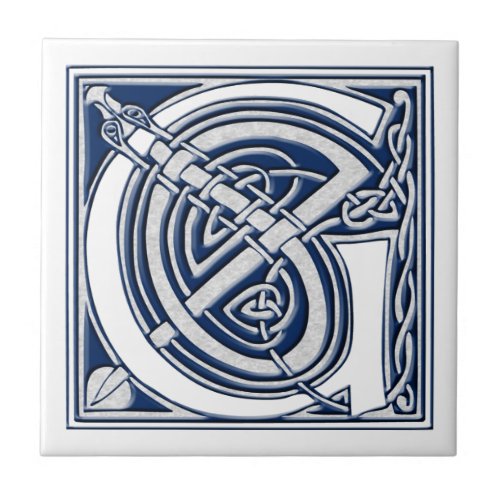 Celtic G Monogram Ceramic Tile