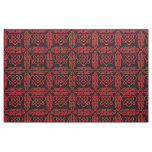 Celtic/Gadhlig braided design heart red Fabric