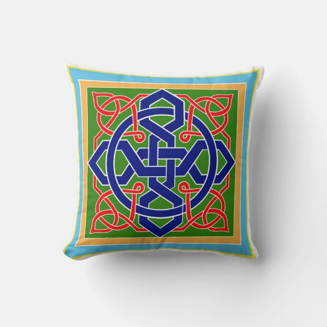 Celtic Galway Reversible Throw Pillow (Front)