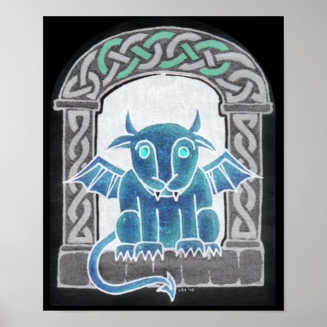 Celtic Gargoyle negative print (Front)