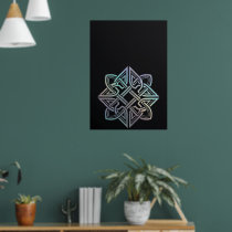 Celtic Geometric Mandala Dark Background