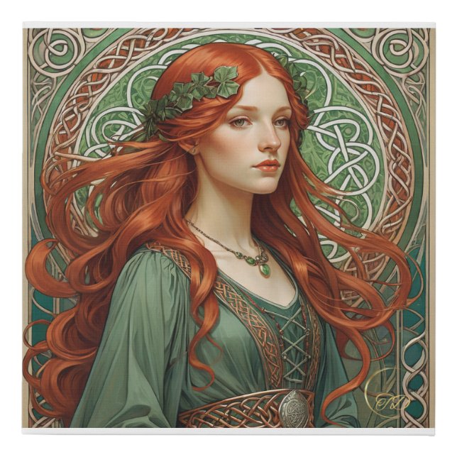 Celtic Girl 3 Faux Canvas Print (Front)