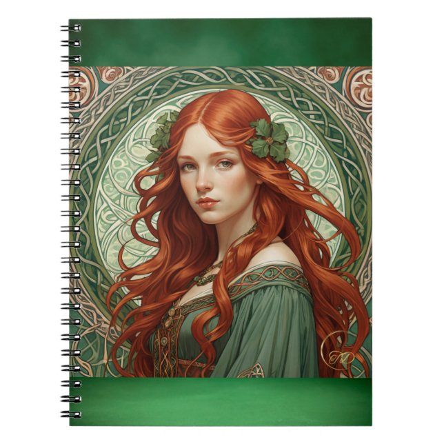 Celtic Girl 4 Spiral Notebook (Front)
