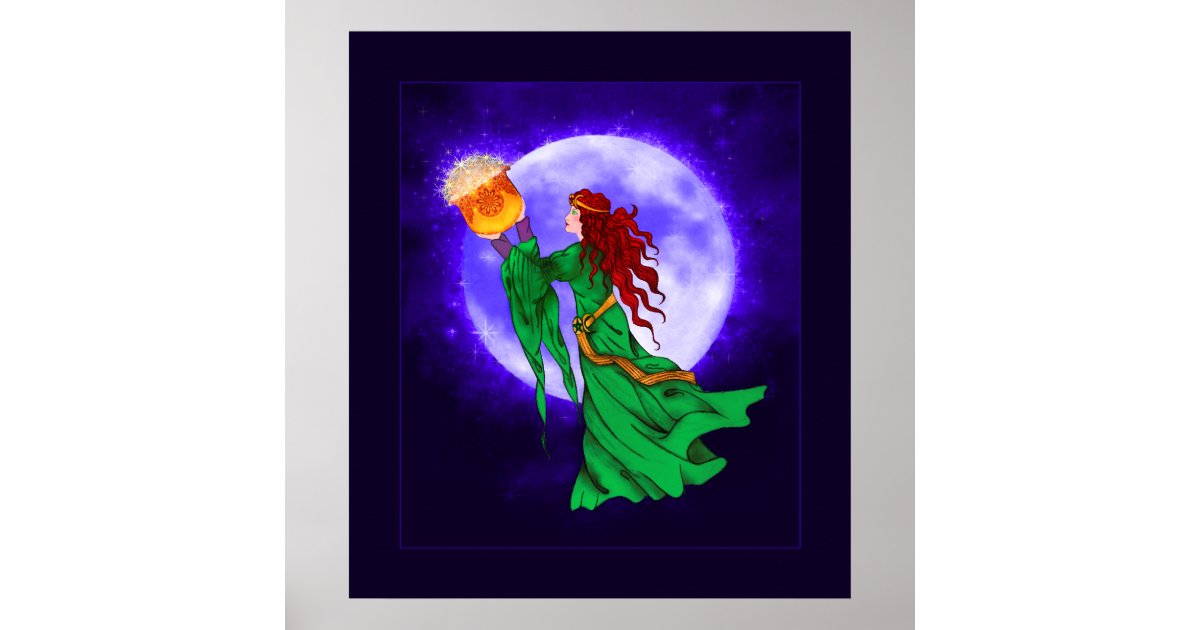 Celtic Goddess Cerridwen Poster Zazzle 