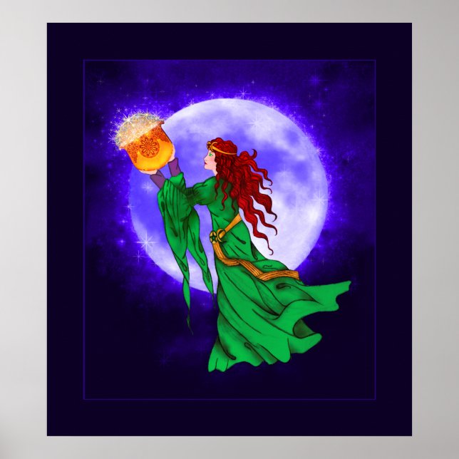 Celtic Goddess Cerridwen Poster (Front)