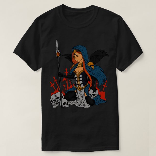 Celtic Goddess Morrigan T-Shirt (Design Front)