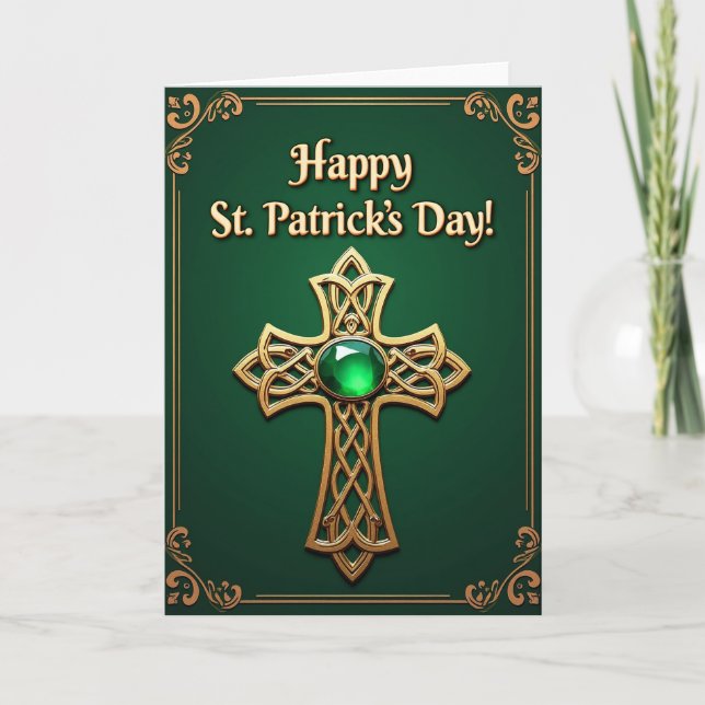 Celtic Gold St Patricks Day Card (Front)