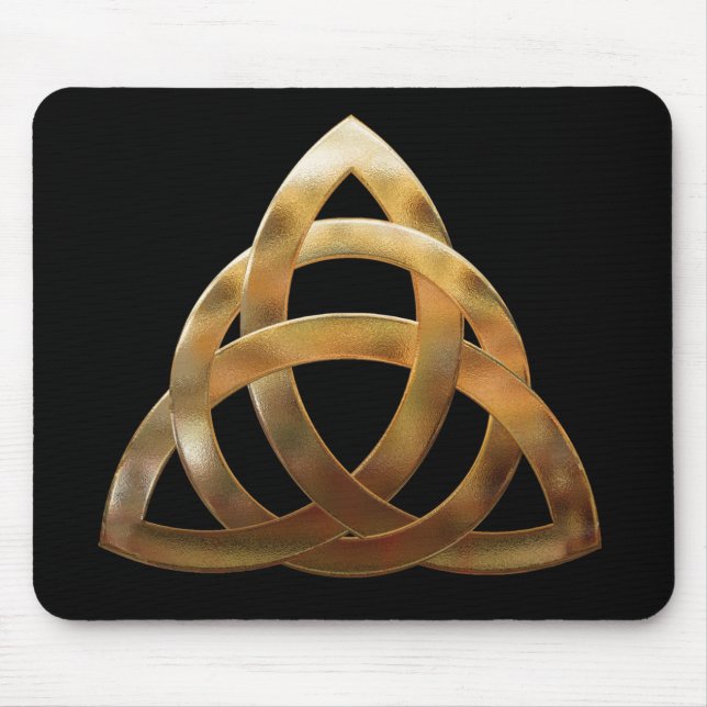 Celtic Gold Trinity Knot Mouse Pad (Front)