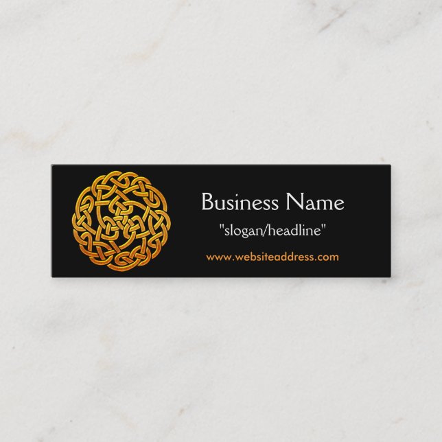 Celtic Golden D1b Irish Celtic Profile Card (Front)