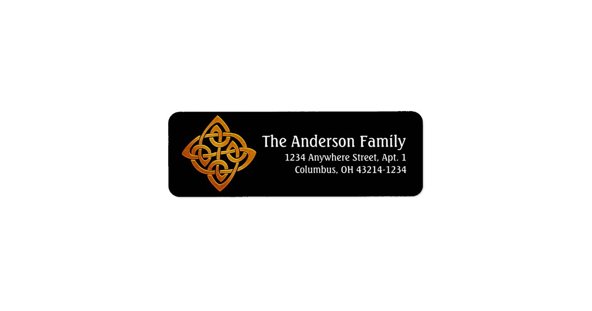 Celtic Golden D2 Irish Return Address Labels Zazzle