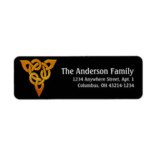 Celtic Golden D3 Irish Return Address Labels