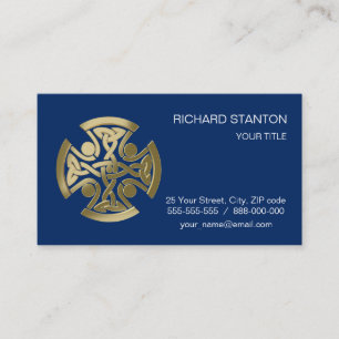 Celtic golden knot business card