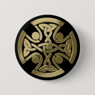 Celtic golden knot button