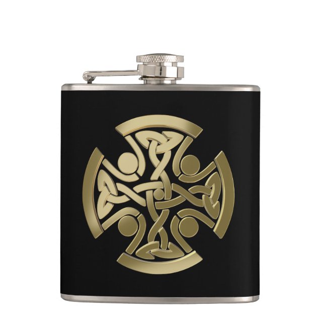 Celtic golden knot flask (Front)