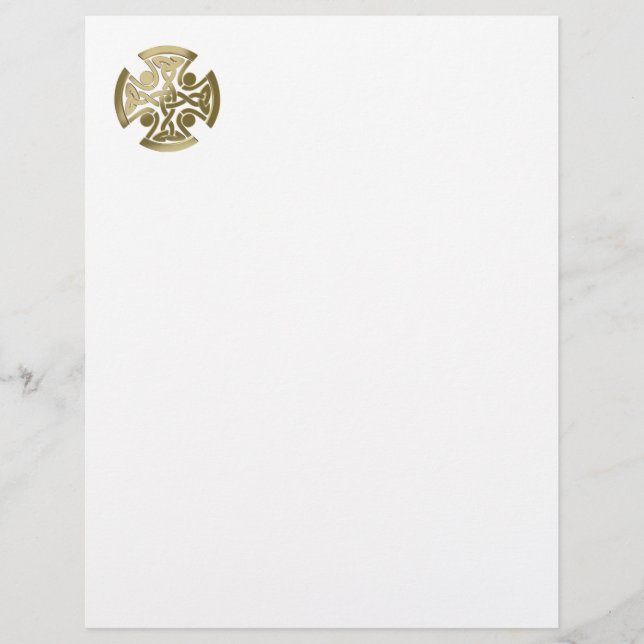 Celtic golden knot letterhead (Front)