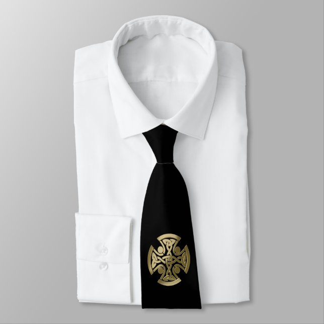 Celtic golden knot neck tie (Tied)