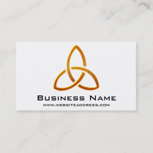 Celtic Golden Trinity Symbol Business Cards