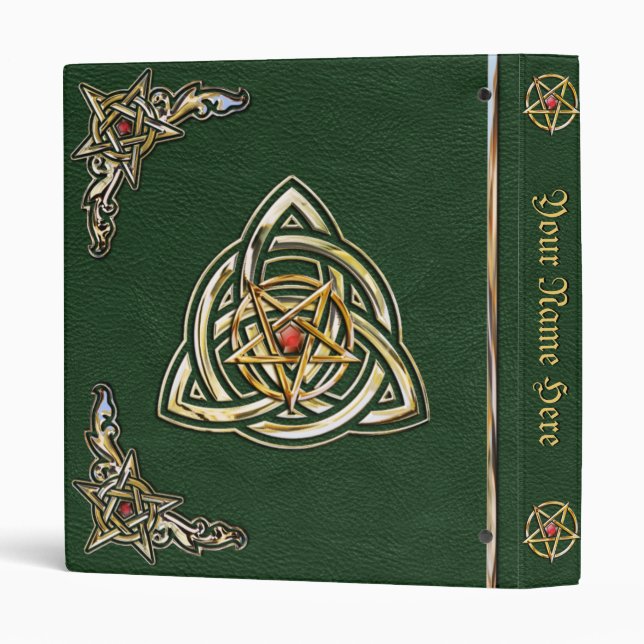 Celtic Green Book of Shadows Binder (Back/Spine)