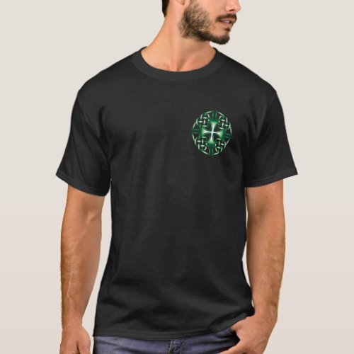 celtic green cross mans t_shirt black