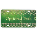Celtic Green Knots &amp; Leaves License Plate
