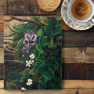 Celtic Green Man Owl Forest Spirit Fantasy Jigsaw Puzzle