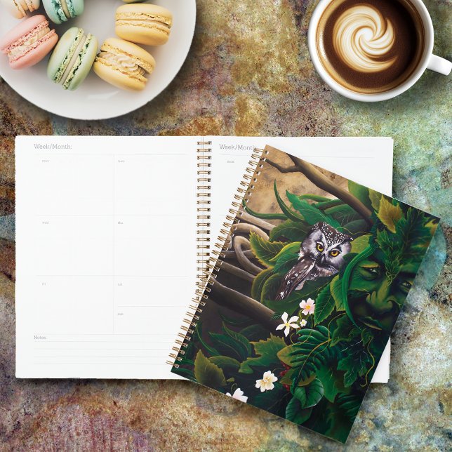 Celtic Green Man Owl Forest Spirit Fantasy Planner (Creator Uploaded)