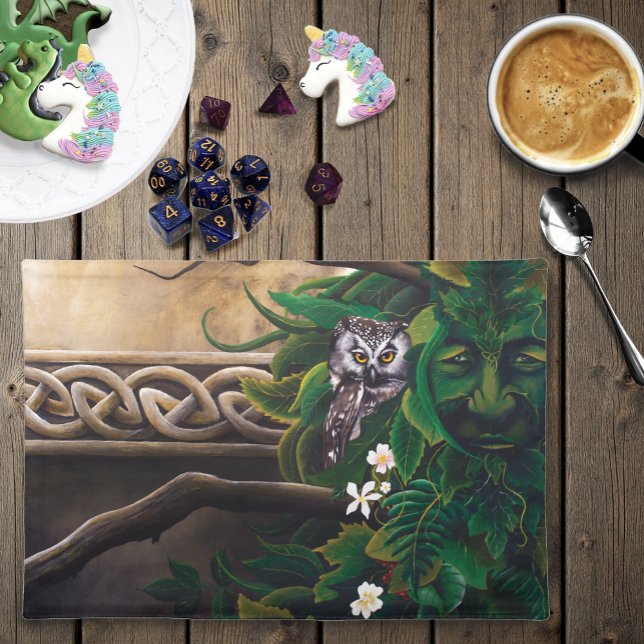 Celtic Green Man Owl Placemat (Creator Uploaded)