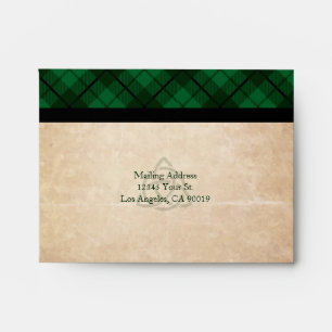 Celtic, Green Plaid Response Envelope