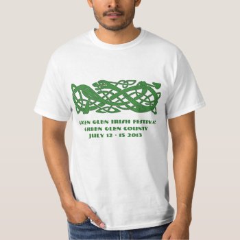 Celtic Green Snake On Irish Festival Light T-shirt by DigitalDreambuilder at Zazzle